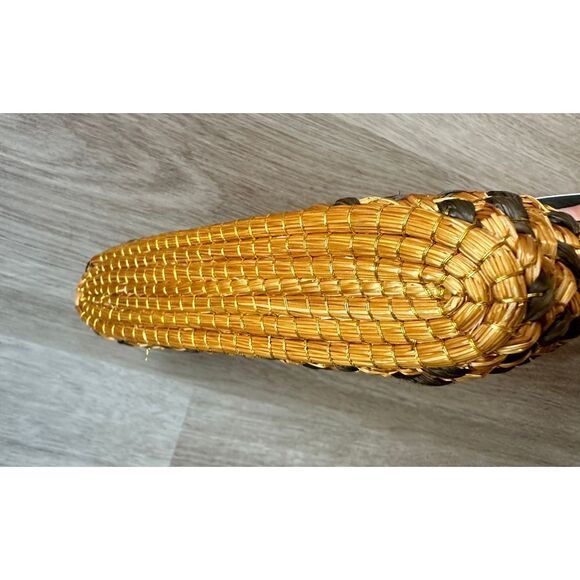 Brazilian Vegetable Gold Criss‎ Cross Weaved Clutch Purse Vegan 6\